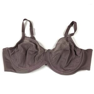 Lilyette | Dusty Purple Lace Unlined Underwire Bra 42C